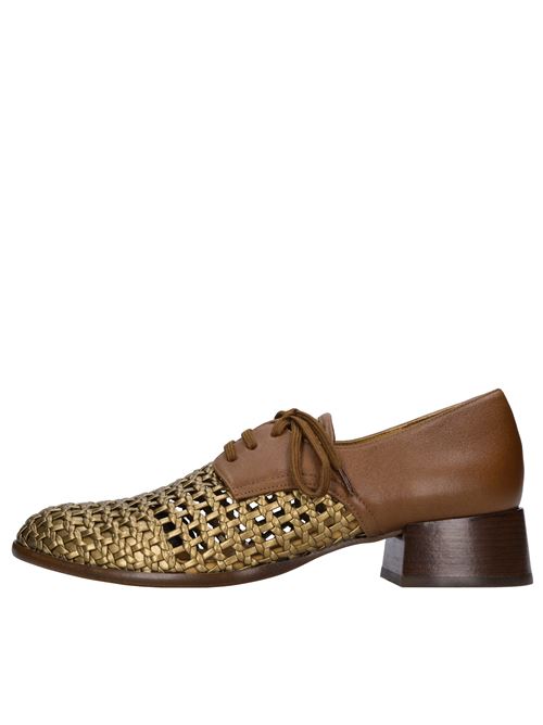 Stringate in pelle CHIE MIHARA | SAGAL WOVENMARRONE-ORO